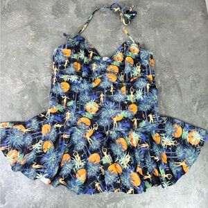 Albertine irina black tropic two piece swim suit set tankini size 1 new